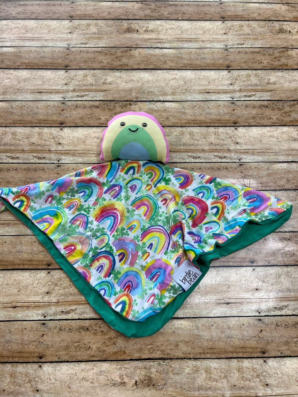 Birdie Bean Riley Rainbow Clover Bamboo Lovey